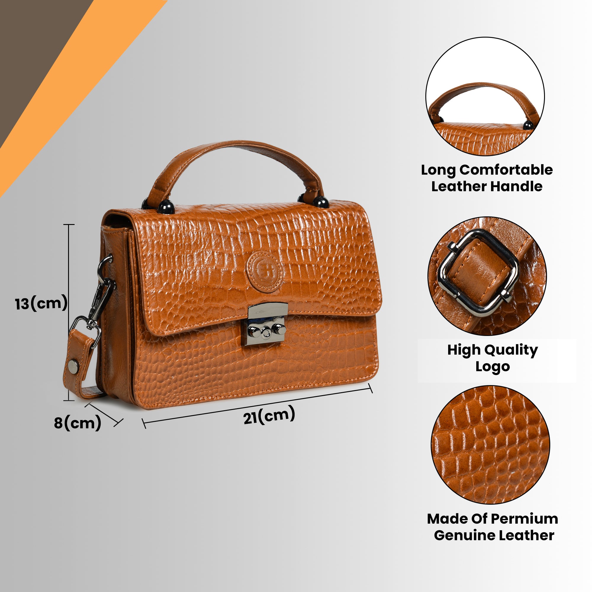 Imperial Croc Luxe Satchel Bag